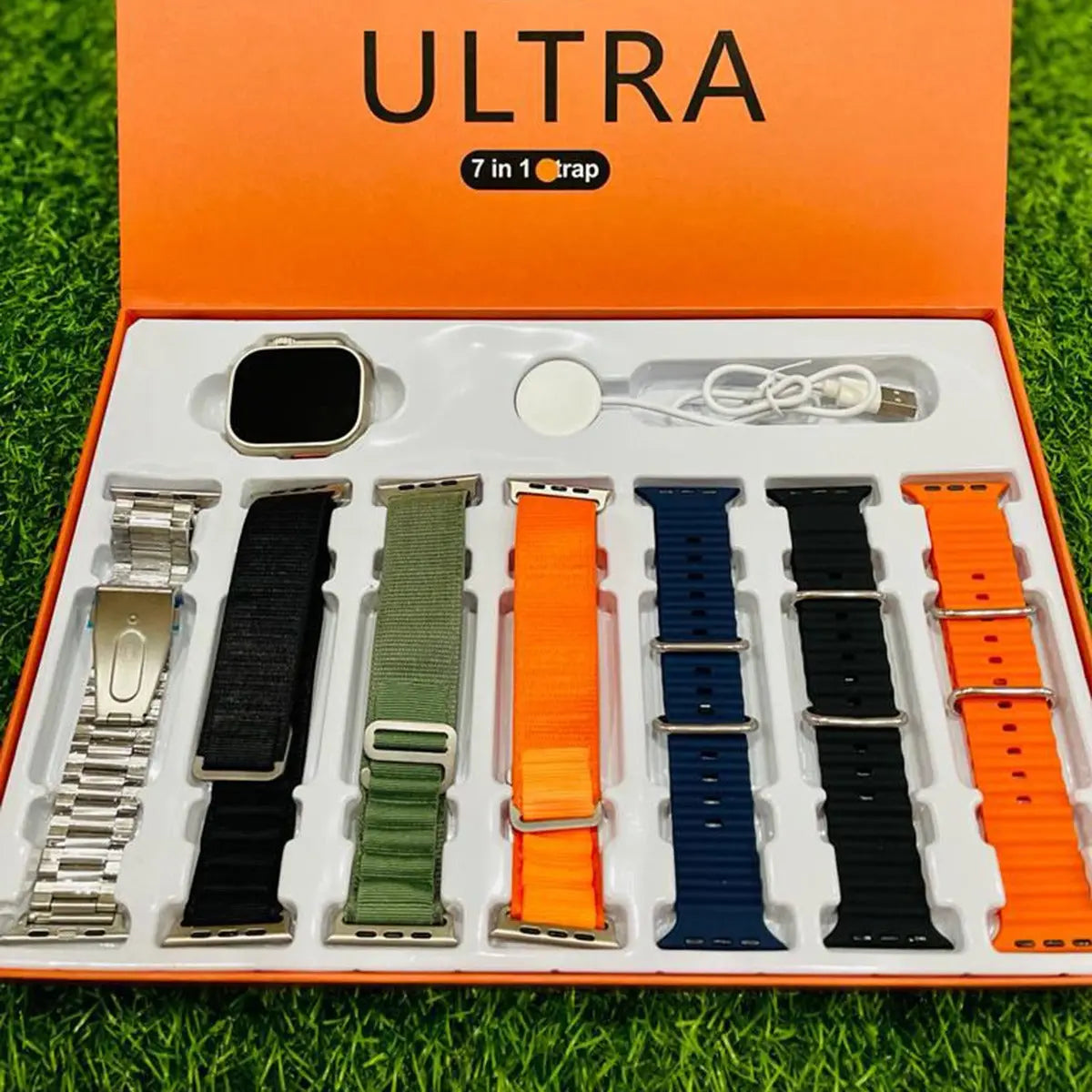 7 in 1 Smart Watch - 7 Straps with ultra watch Tk Mart
