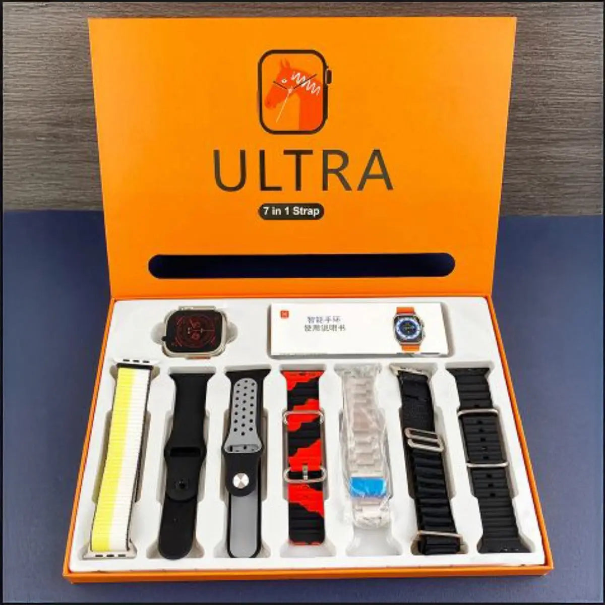 7 in 1 Smart Watch - 7 Straps with ultra watch Tk Mart