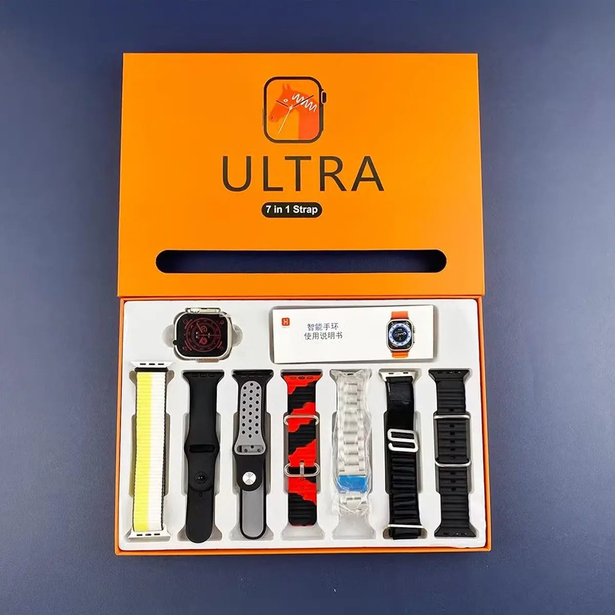 7 in 1 Smart Watch - 7 Straps with ultra watch Tk Mart