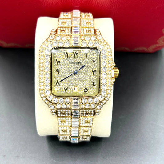CARTIER PREMIUM ARABIC DIAL STONES WATCH QUARTZ TkMart