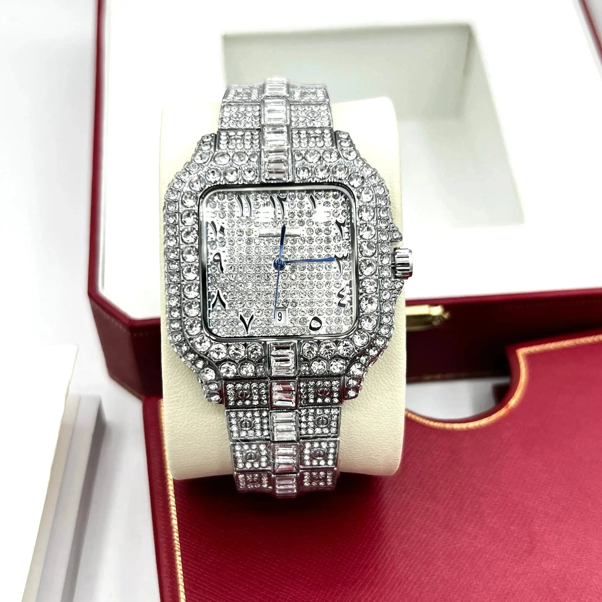 CARTIER PREMIUM ARABIC DIAL STONES WATCH QUARTZ TkMart