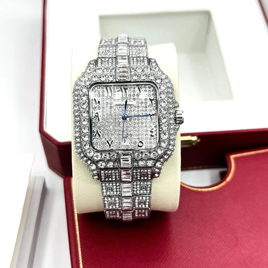 CARTIER PREMIUM ARABIC DIAL STONES WATCH QUARTZ TkMart
