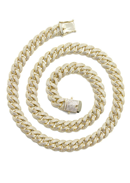 Golden iced out braclet
