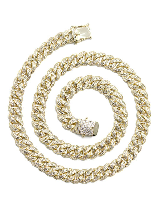 Golden iced out braclet